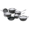 ECTQI7K69E100B_0 jpg - Conjunto de Panelas Antiaderentes, Peças, CUISINART GG 12, Preto