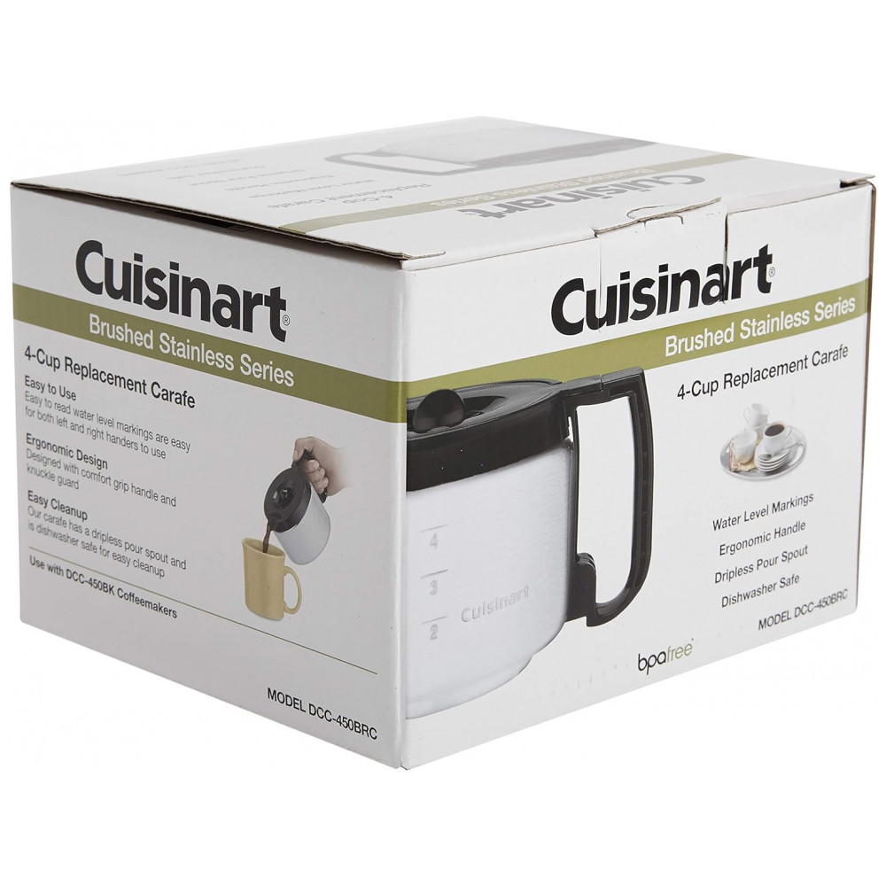 ECTQMKRRI1000B_5 jpg - Jarra, Copo para Cafeteira, capacidade de 1,1 mL ou 4 xícaras, CUISINART DCC 450BRC, Preto