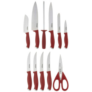 ECTQRXB4T0N10B_2 jpg - Conjunto de facas, 12 Peças, CUISINART C77SSR 12P, Vermelho