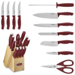 ECTQRXB4T0N10B_4 jpg - Conjunto de facas, 12 Peças, CUISINART C77SSR 12P, Vermelho