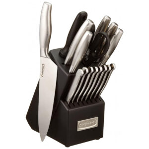 ECTQ0S11J5L00B_0 jpg - Conjunto de Facas com Afiador Embutido e Bloco de Bancada 17 Peças, CUISINART C77SS 17P, Prateado