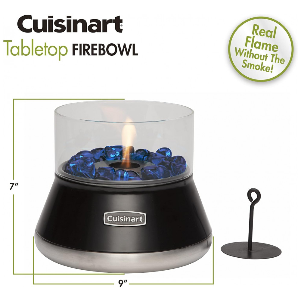 ECTQ7T6TDC890B_1 jpg - Mini Fogueira de Mesa com Vidro á Prova de Vento, Cuisinart COH 700