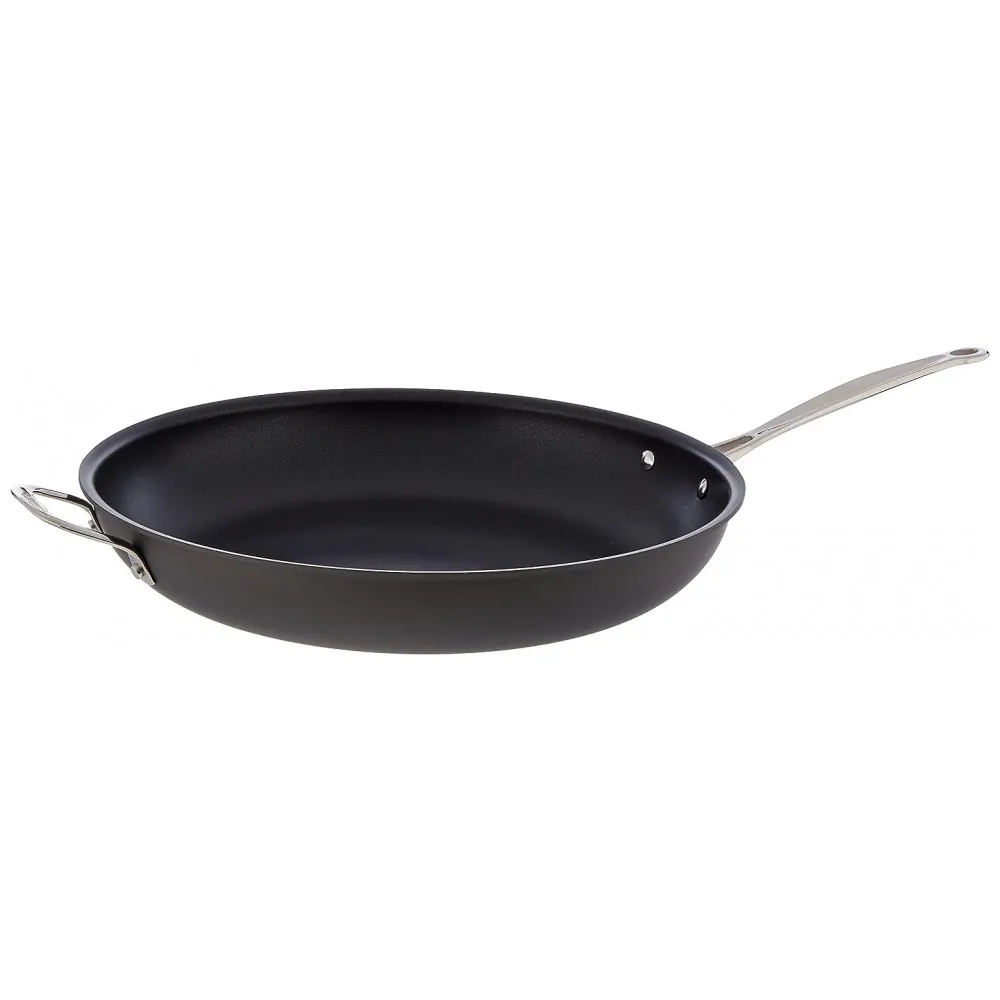 ECTQAHWHQ7100B_0 jpg - Frigideira Antiaderente com Alça Extra em Aço Anodizado,Cuisinart 622 36H Chefs Classic