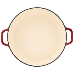 ECTQCFLRH7100B_2 jpg - Panela Caçarola Antiaderente 7 Litros em Aço Esmaltado, Cuisinart Chefs Classic, Vermelha