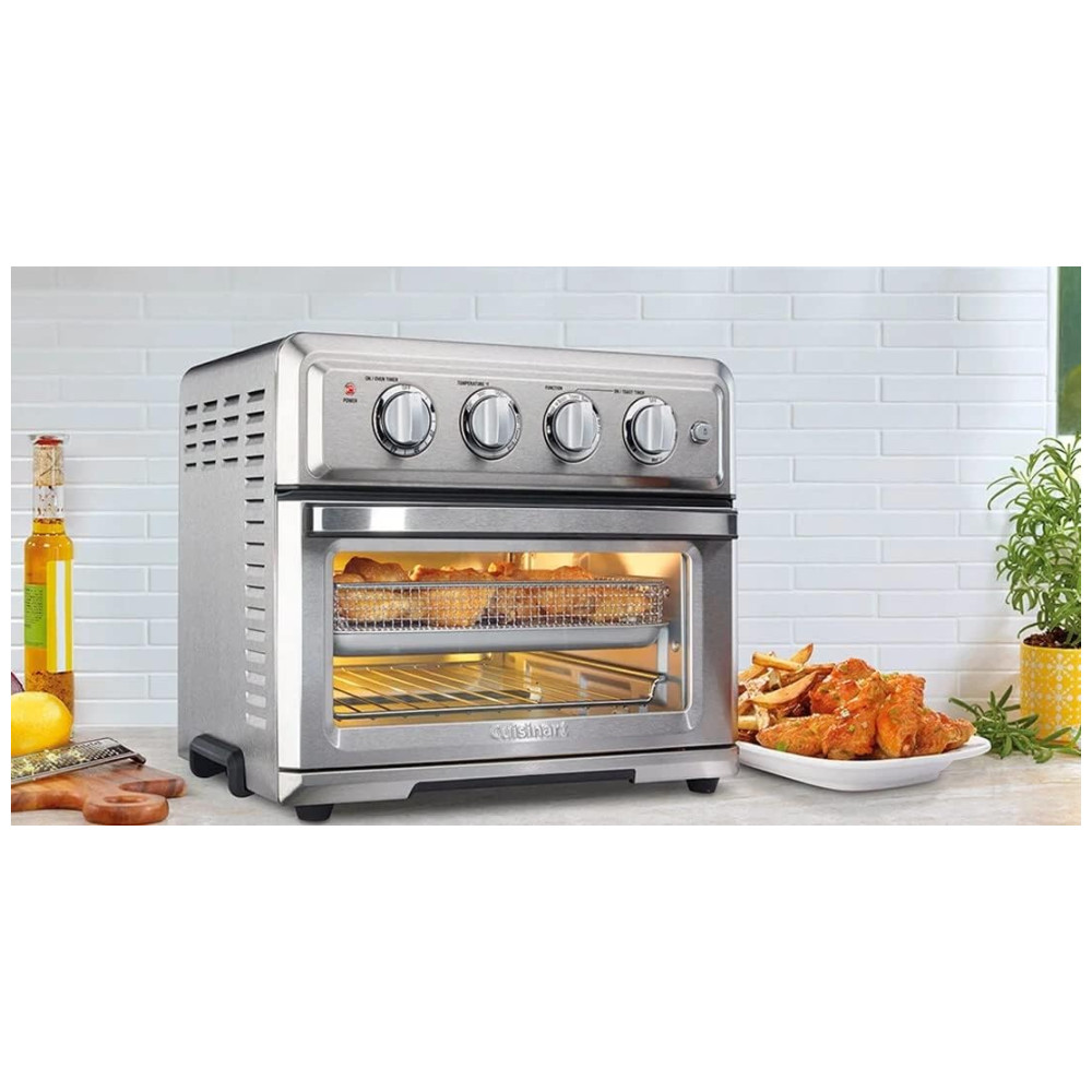 Fritadeira Airfryer, Forno Elétrico, Torradeira com Convecção, 110v, CUISINART TOA 60, Prateado