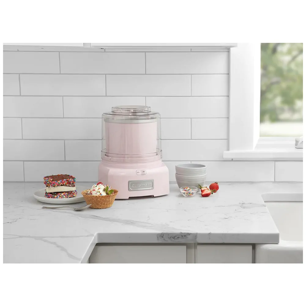 ECTQGS45TUC10B_3 jpg - Máquina de Sorvete Sorveteira 21PK, 1,2 Litros, 110v, CUISINART ICE 21PKP1, Rosa