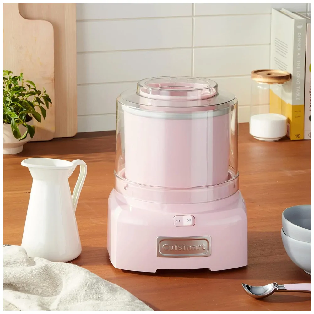 ECTQGS45TUC10B_5 jpg - Máquina de Sorvete Sorveteira 21PK, 1,2 Litros, 110v, CUISINART ICE 21PKP1, Rosa