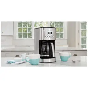 Cafeteira Elétrica Programável Capacidade 14 Xícaras Filtro Reutilizável Alça de Aço Inoxidável Cor, CUISINART DCC 3200, Prateado