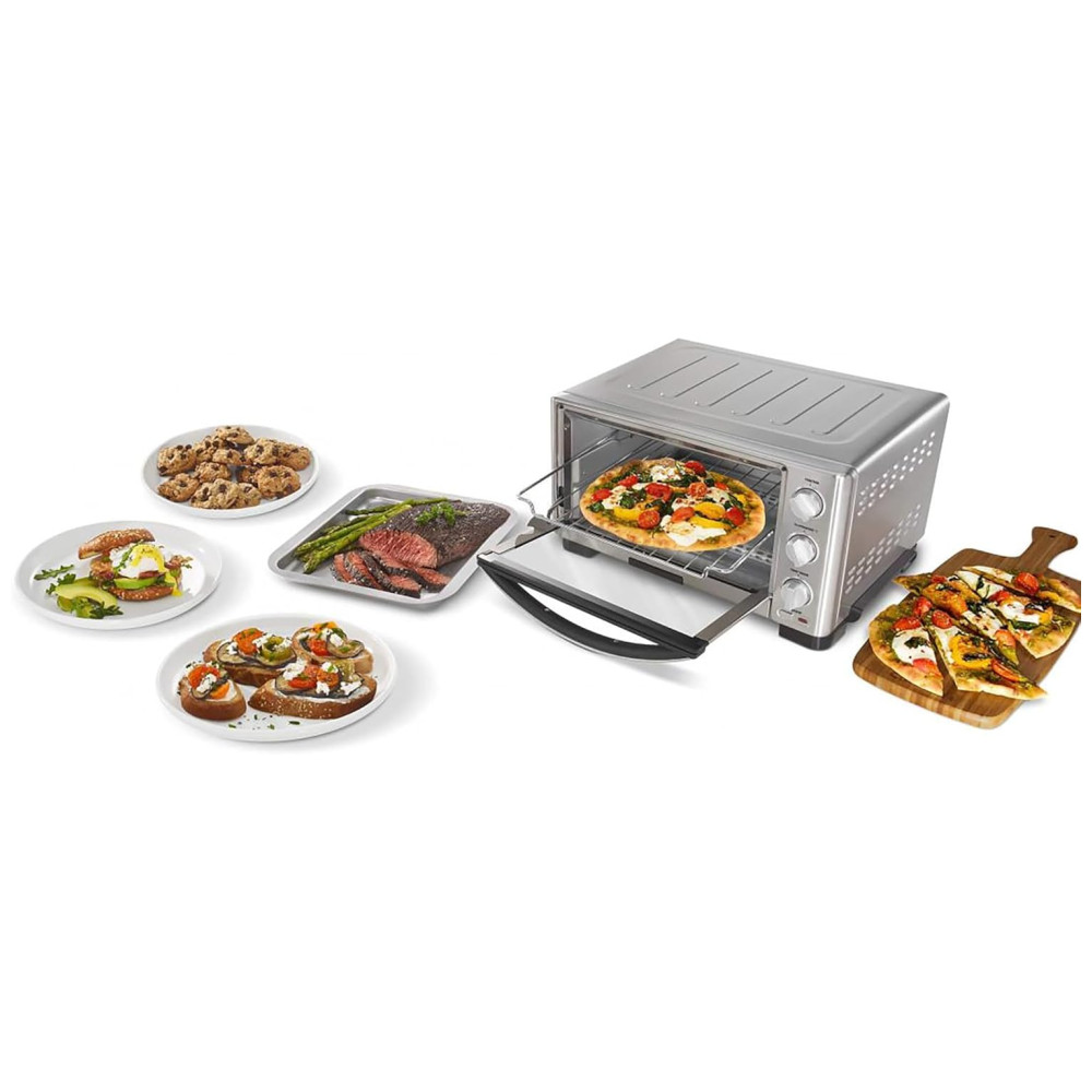 ECTQ16RKL1F70B_3 jpg - Forno Elétrico de Bancada com Controle de Temperatura e Temporizador, 1800W, Aço Inoxidável, 110v, CUISINART TOB 1010, Prateado