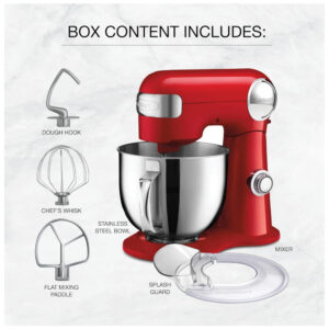 ECTQ1B02X6N10B_7 jpg - Batedeira Capacidade 5.5L 12 Vel 500W, 110v, CUISINART SM 50RC, Vermelho