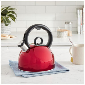 ECTQAGN2C4D00B_5-1 jpg - Chaleira Brilhante Em Aço Inoxidável Capacidade 2 Litros de Água Cor Metálico, CUISINART CTK S17MR, Vermelho