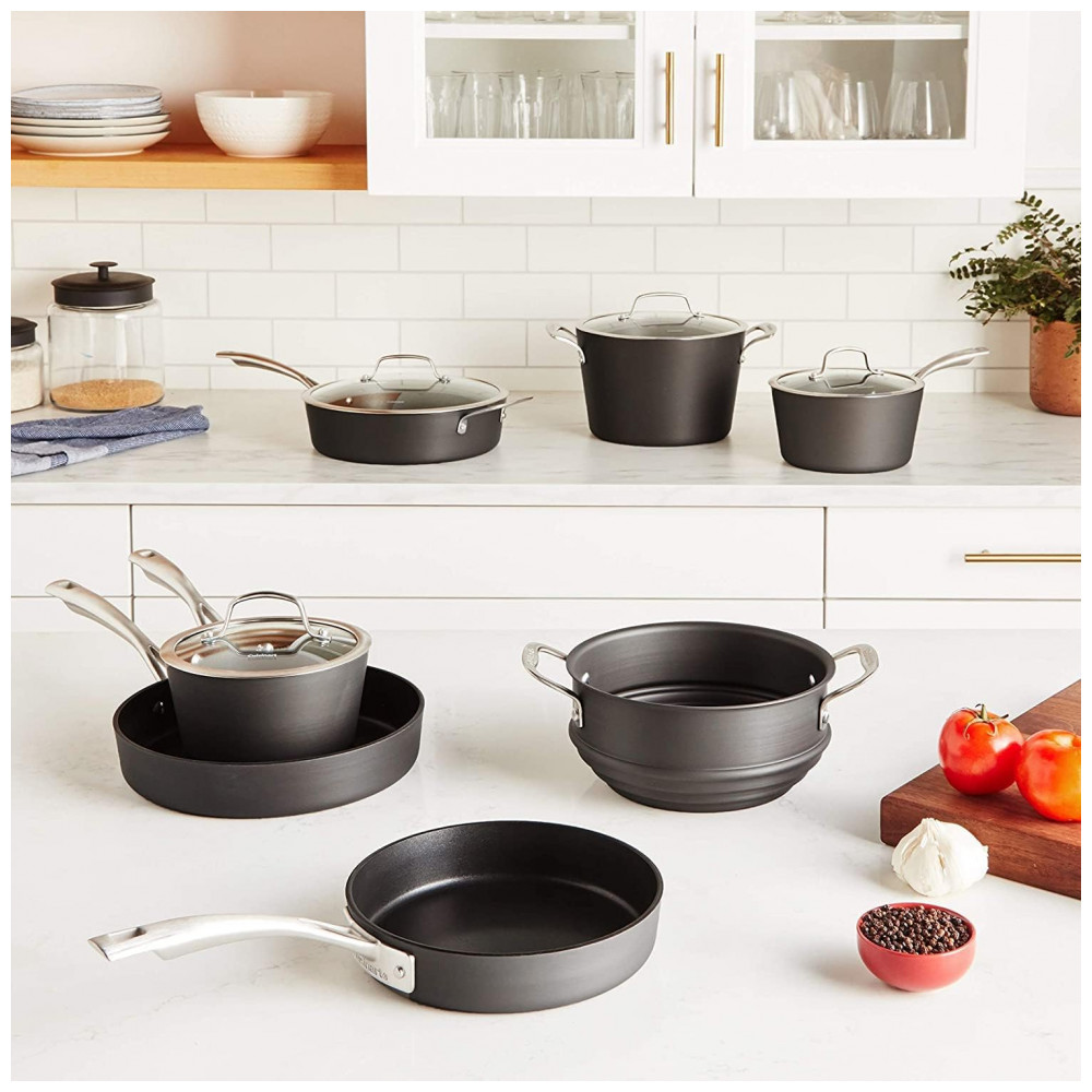 ECTQBPBY4H670B_7 jpg - Conjunto de Panelas e Frigideiras Antiaderentes 7 Peças, CUISINART 62I 11, Preto