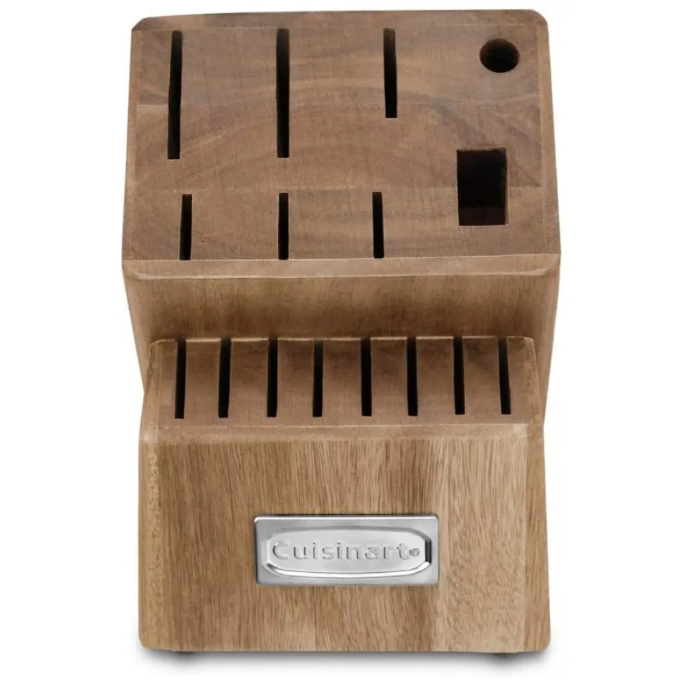 ECTQC1G2DTS70B_3 jpg - Conjunto de Facas com Afiador Embutido e Bloco de Bancada 17 Peças, CUISINART C77SSH 17P, Prateado