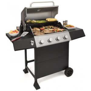 ECTQCP4WQQ470B_3-1 jpg - Grelhador a gás, 54, tamanho real com quatro queimadores, CUISINART CGG 7400, Cinza