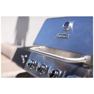 ECTQCP4WQQ470B_9-1 jpg - Grelhador a gás, 54, tamanho real com quatro queimadores, CUISINART CGG 7400, Cinza