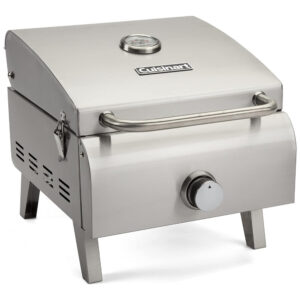 ECTQDBNLY6770B_0 jpg - Churrasqueira e Grill a Gás, Profissional de Cozinha, 110v, CUISINART CGG 608, Prateado