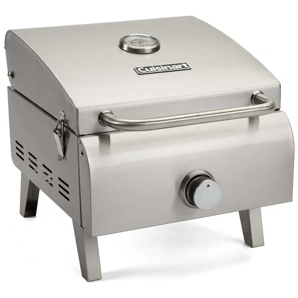 ECTQDBNLY6770B_0 jpg - Churrasqueira e Grill a Gás, Profissional de Cozinha, 110v, CUISINART CGG 608, Prateado