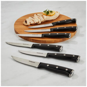 ECTQF9SXSYX60B_2 jpg - Conjunto de Facas em Aço Inoxidável com Bloco de Bancada, 15 Peças, CUISINART C77BTR 15P, Preto