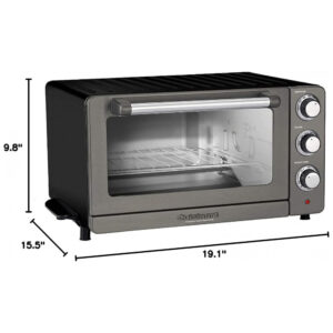 ECTQGHCNDK770B_3 jpg - Forno Elétrico de Bancada com 8 Configurações em Aço Inoxidável, 1800W, 110v, CUISINART TOB 60N2BKS2, Cinza