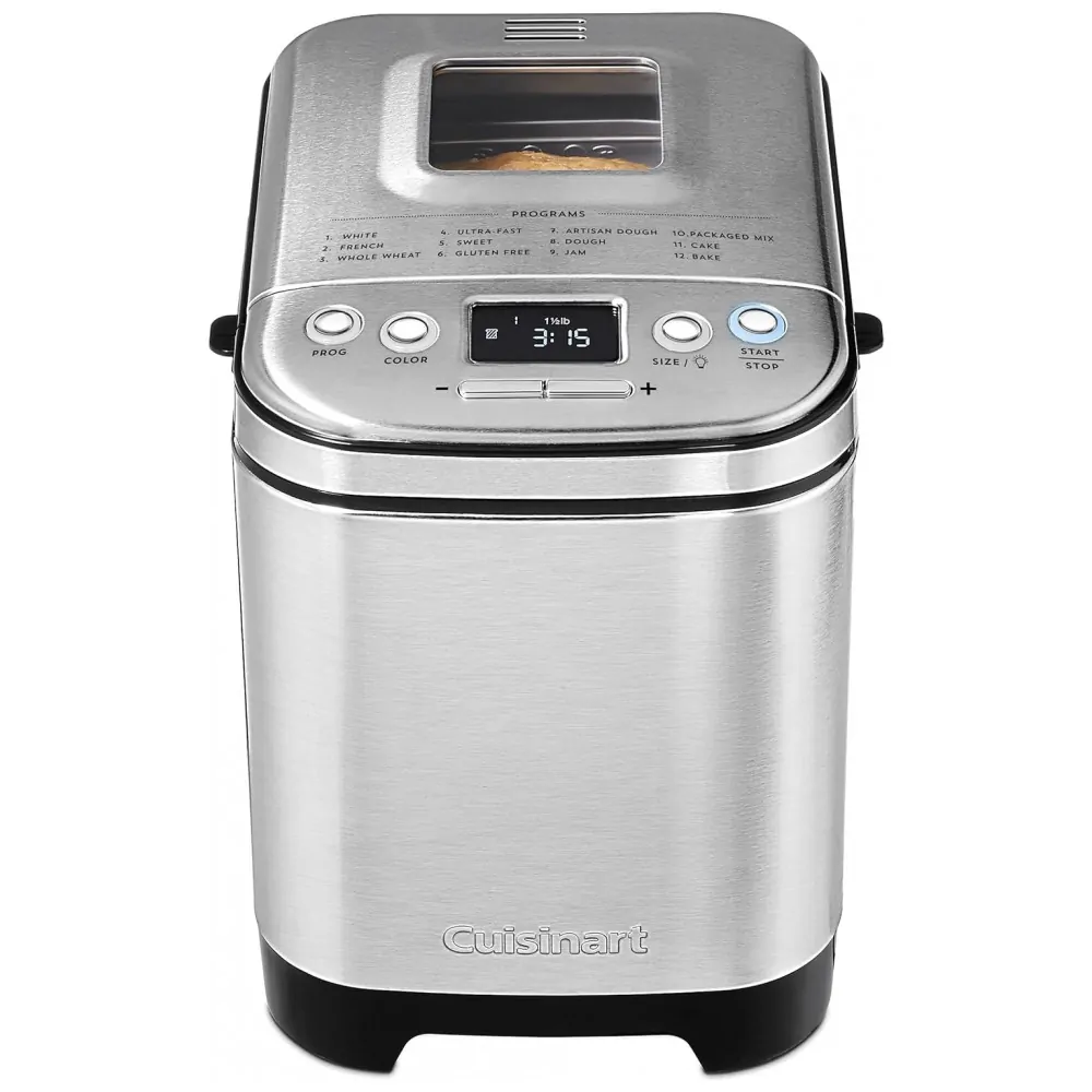 ECTQHH5X28F70B_2 jpg - Panificadora Automática com 12 Modos, 110v, CUISINART CBK 110C, Prateado