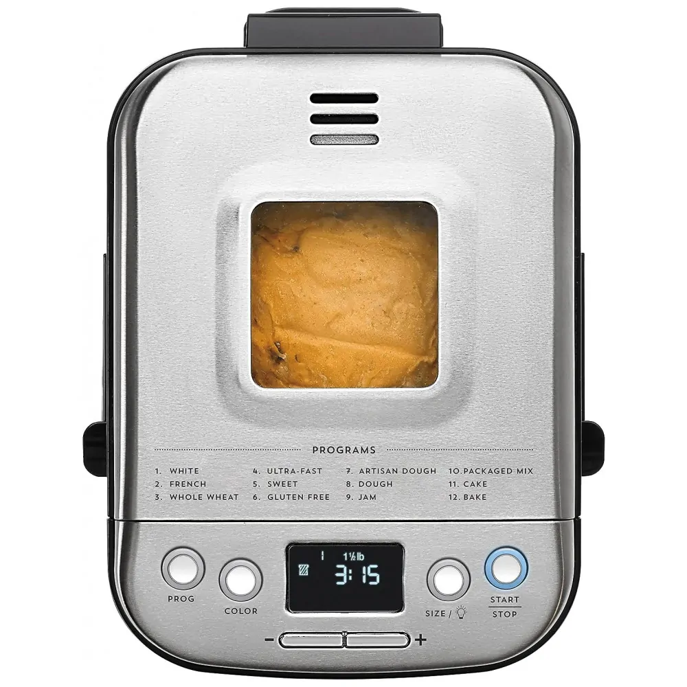 ECTQHH5X28F70B_3 jpg - Panificadora Automática com 12 Modos, 110v, CUISINART CBK 110C, Prateado