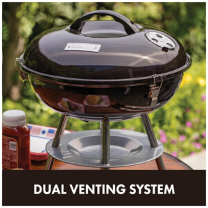 ECTQKQ0A85B00B_5-1 jpg - Churrasqueira á Carvão portátil, para 5 pessoas, preta, CUISINART CCG190, Preto