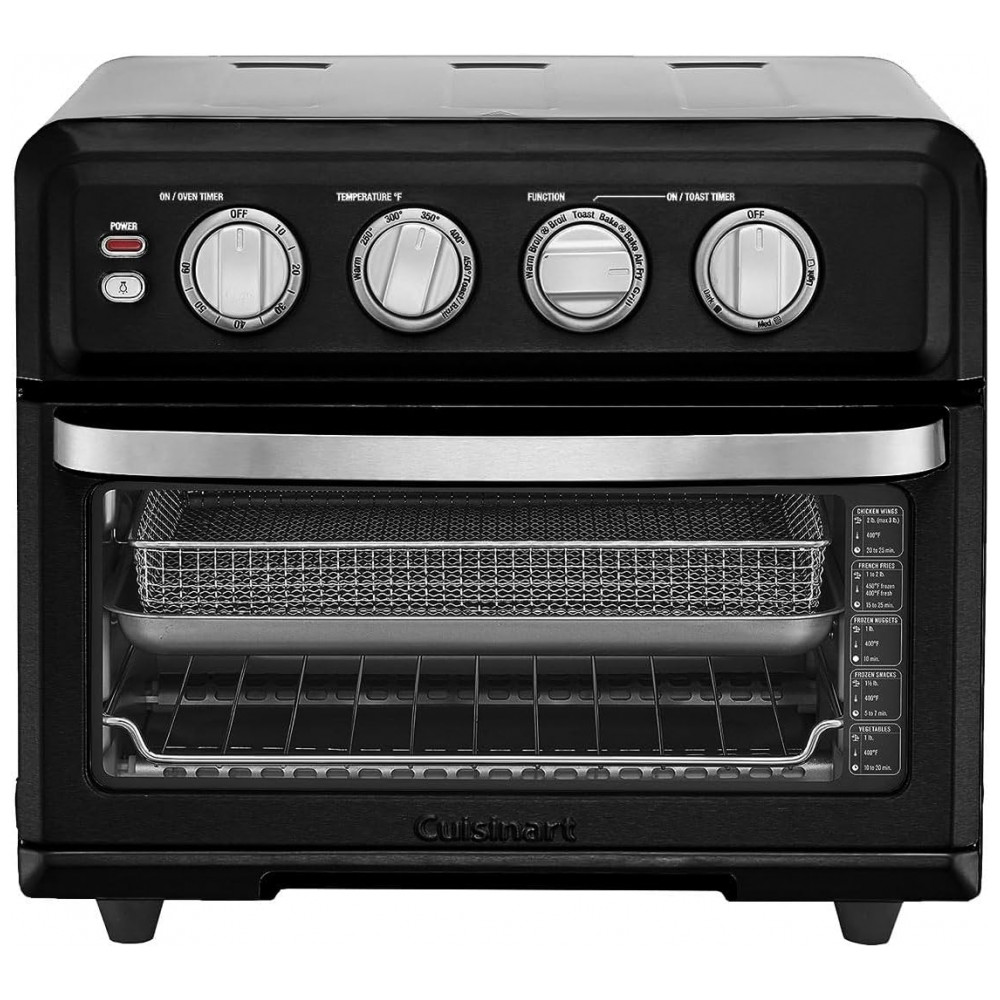 ECTQKQRSFJMC0B_0 jpg - Forno Elétrico de Bancada 2 em 1 com Função de Assar e Grelhar, Aço Inox, 110V Cuisinart TOA 70, Preto