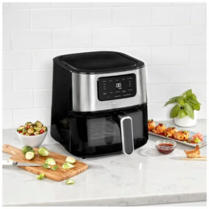 ECTQL3TP8FYB0B_1 jpg - Air Fryer 5,68 Litros com 5 Predefinições e Controle Digital, Cuisinart AIR 200, 110V 1800W, Preta