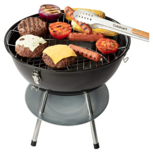 ECTQPZK9QRV80B_5 jpg - Churrasqueira a Carvão Portátil, Serve até 5 Pessoas, CUISINART CCG 216, Preto