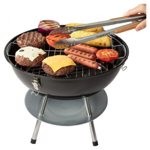 ECTQPZK9QRV80B_7 jpg - Churrasqueira a Carvão Portátil, Serve até 5 Pessoas, CUISINART CCG 216, Preto