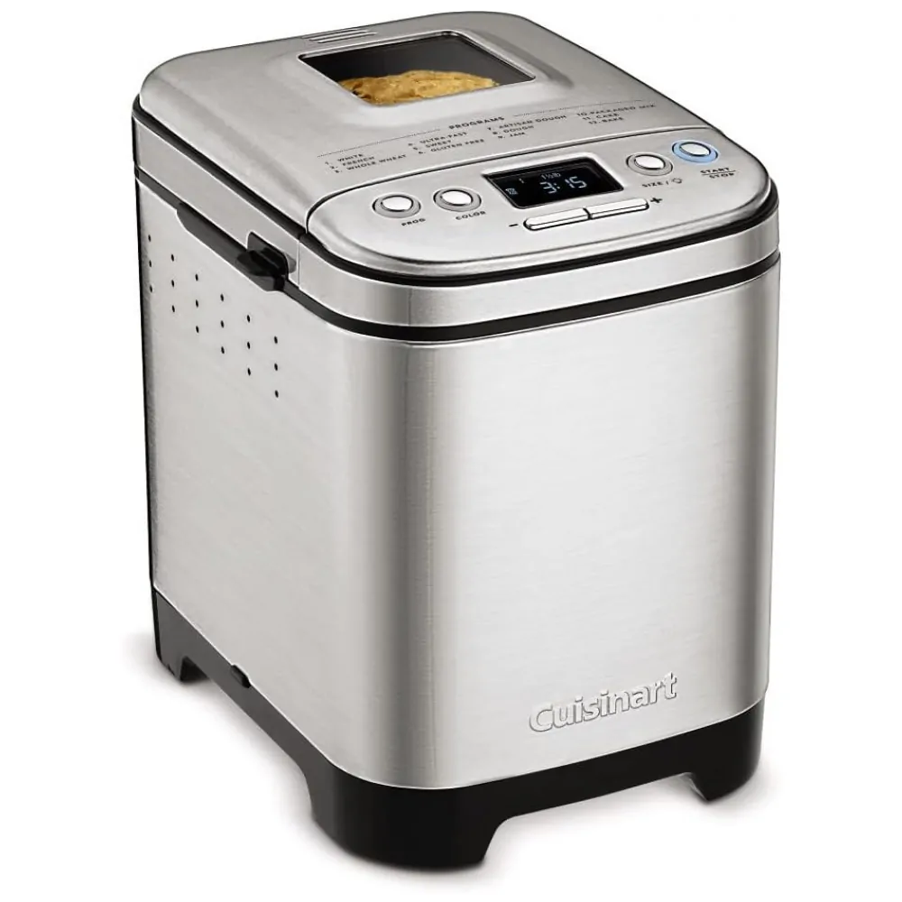 ECTQRDF4V8C70B_0 jpg - Panificadora Automática Cuisinart, 12 Programas, 3 Cores Pão, Prata 110V