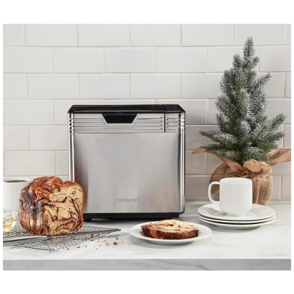 ECTQRDF4V8C70B_1 jpg - Panificadora Automática Cuisinart, 12 Programas, 3 Cores Pão, Prata 110V