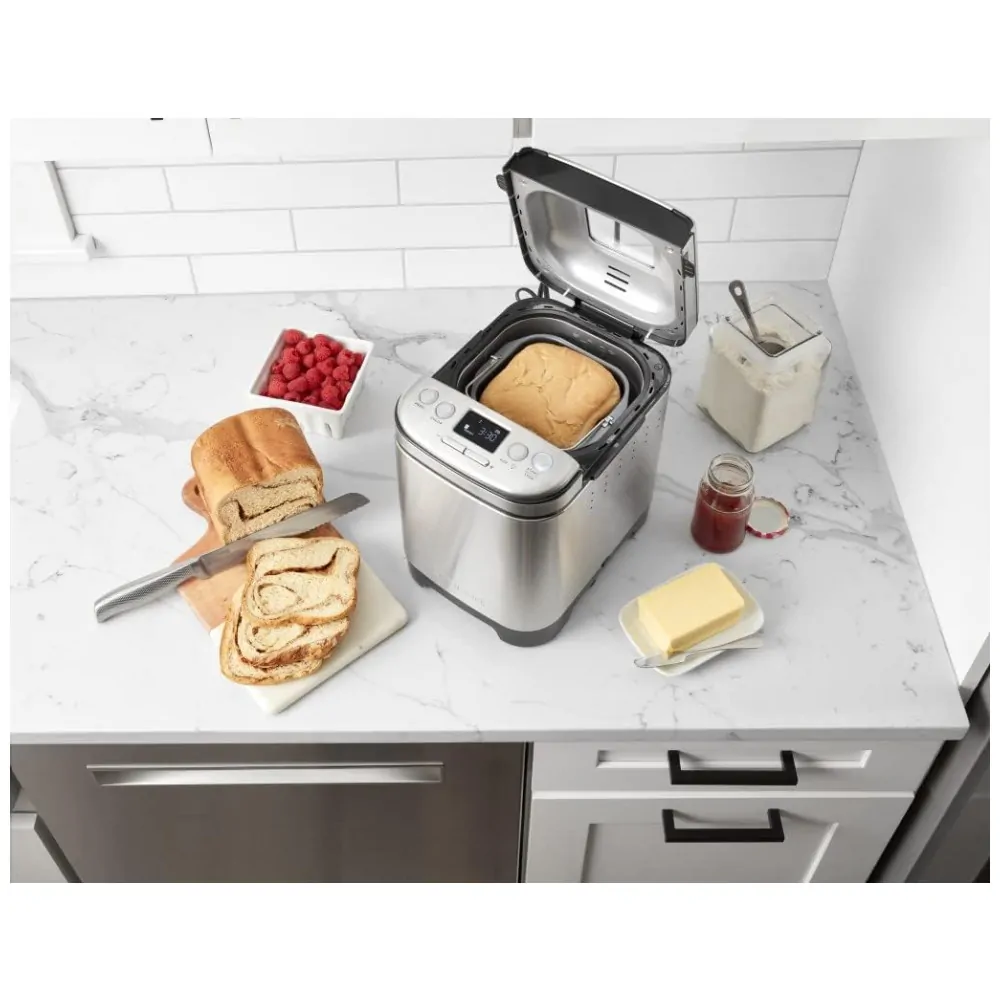 ECTQRDF4V8C70B_6 jpg - Panificadora Automática Cuisinart, 12 Programas, 3 Cores Pão, Prata 110V