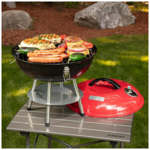 ECTQUQ0A85B00B_2-1 jpg - Grelhador portátil a carvão, vermelho, CUISINART CCG190RB, Vermelho