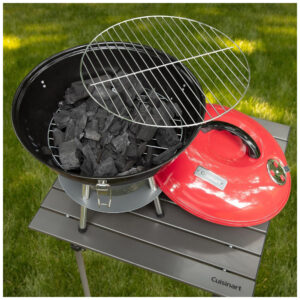 ECTQUQ0A85B00B_4-1 jpg - Grelhador portátil a carvão, vermelho, CUISINART CCG190RB, Vermelho