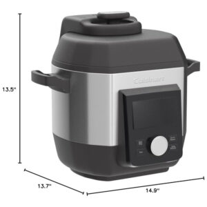 ECTQV8MGV3180B_4-1 jpg - Panela de Pressão 12 em 1 Capacidade 5.6 L, 15 PSI, Aço Inoxidável, CUISINART CPC 900, Cinza