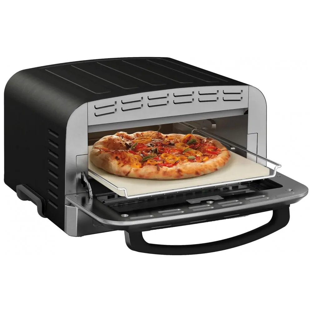 ECTQWQT6PQLC0B_1 jpg - Forno de Pizza Portátil de Bancada em Aço Inoxidável Cuisinart CPZ120, 110V 1800W Preto