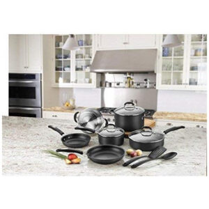 ECTQYAT50H500B_3 jpg - Conjunto de Panelas e Frigideiras Antiaderentes, Peças, CUISINART 66 11, Preto