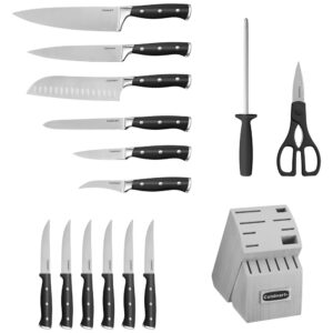 ECTQ37QWBZQ90B_2 jpg - Conjunto de Facas em Aço Inoxidável com Bloco de Bancada, 15 Peças, CUISINART, Preto