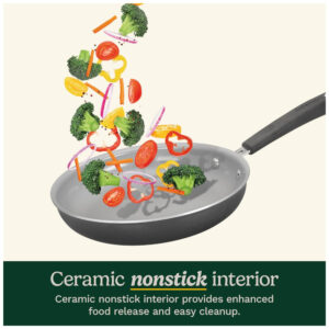 ECTQ3BDY4H670B_2 jpg - Jogo de Panelas com Interior Antiaderente Revestido de Cerâmica e Reforçado com Titânio, com 11 Peças, Cabo em Silicone e Tampas de Vidro, Cuisinart 733 30H, Preta