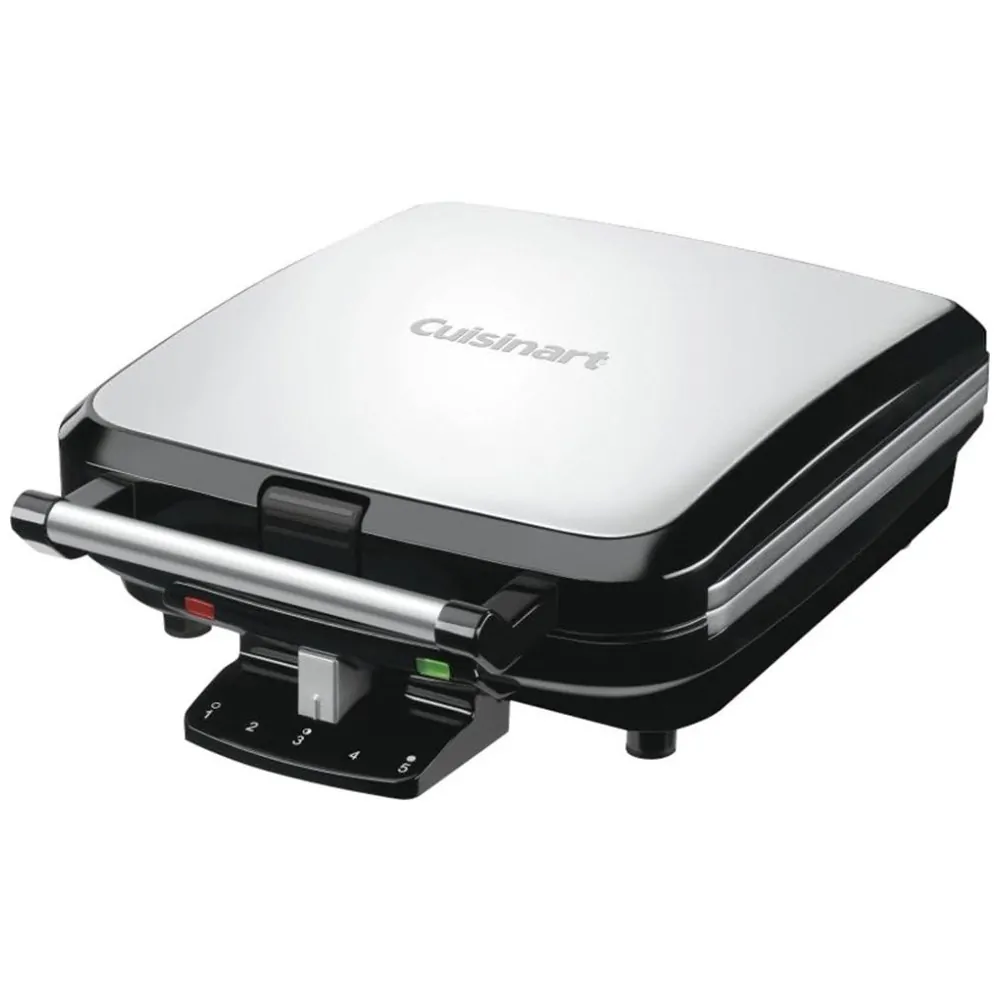 ECTQ6SUGWVM00B_0 jpg - Máquina de fle, 4 Fatias, 110v, CUISINART WAF 150, Prateado