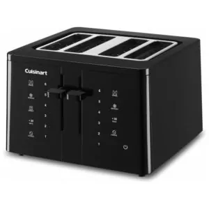 ECTQF7Q34F480B_1 jpg - Torradeira Elétrica 4 Fatias com 6 Níveis de Tostagem e Tela LCD, 110v, CUISINART CPT T40, Preto