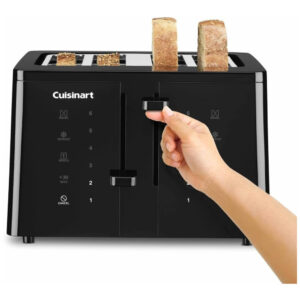 ECTQF7Q34F480B_2 jpg - Torradeira Elétrica 4 Fatias com 6 Níveis de Tostagem e Tela LCD, 110v, CUISINART CPT T40, Preto