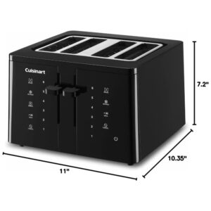 ECTQF7Q34F480B_6 jpg - Torradeira Elétrica 4 Fatias com 6 Níveis de Tostagem e Tela LCD, 110v, CUISINART CPT T40, Preto