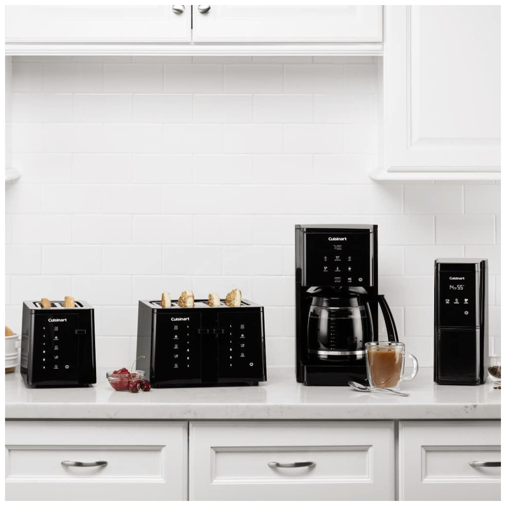 ECTQJ2G24F480B_1 jpg - Torradeira Elétrica 2 Fatias com 6 Níveis de Tostagem com Função Descongelar e Tela Touchscreen LED, 110v, CUISINART CPT T20, Preto