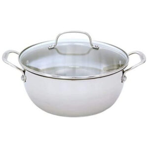 Panela Multiuso em Aço Inoxidável 5,2L com Tampa de Vidro, para Versatilidade e Qualidade em Sua Cozinha, Cuisinart 755 26GD, Prata