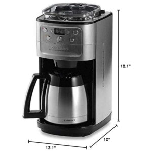 ECTQOFSTX0100B_5 jpg - Cafeteira Elétrica Programável Automática com Moagem, 12 Xícaras, 110v, CUISINART DGB 900BC, Prateado