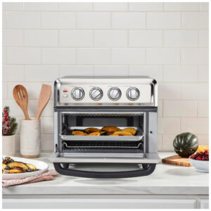 ECTQ4NTBWSH90B_1 jpg - Forno Elétrico de Bancada 8 em 1 com Controle de Temperatura e Temporizador, Cuisinart TOA 70, 110V 1800W, Cinza