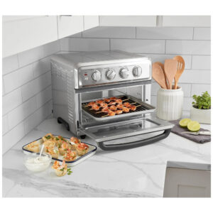 ECTQ4NTBWSH90B_5 jpg - Forno Elétrico de Bancada 8 em 1 com Controle de Temperatura e Temporizador, Cuisinart TOA 70, 110V 1800W, Cinza