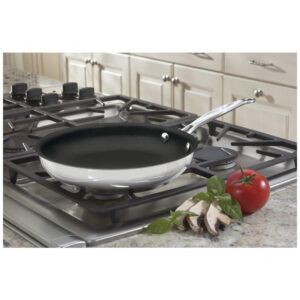 ECTQ9QXEC0000B_3-1 jpg - Frigideira Antiaderente em Aço Inoxidável de 25 cm, Pode ser Lavável na Máquina de Lavar Louça, Cuisinart Chef s Classic 722 24NS